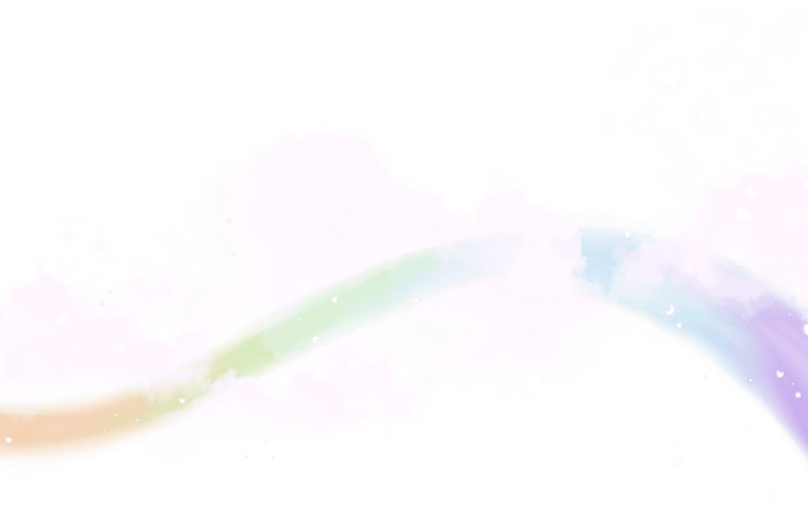 illustrated rainbox with clouds and stars